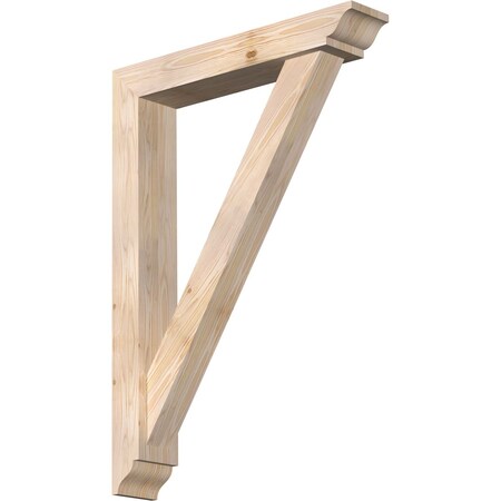 Ekena Millwork Traditional Traditional Smooth Bracket w/ Offset Brace, Douglas Fir, 5 1/2"W x 30"D x 42"H BKT0604X30X42TRA01SDF